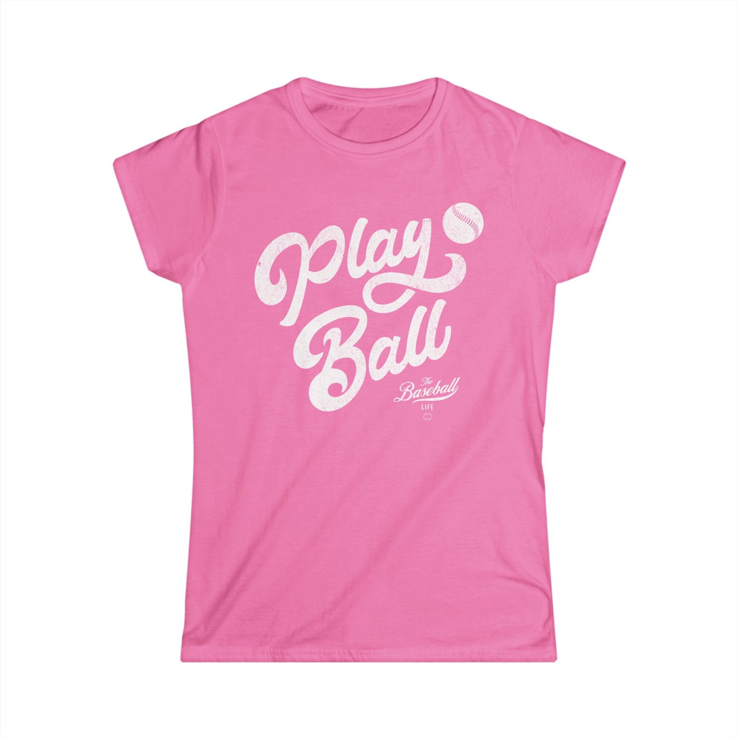 Women's Play Ball Script Baseball T-Shirt