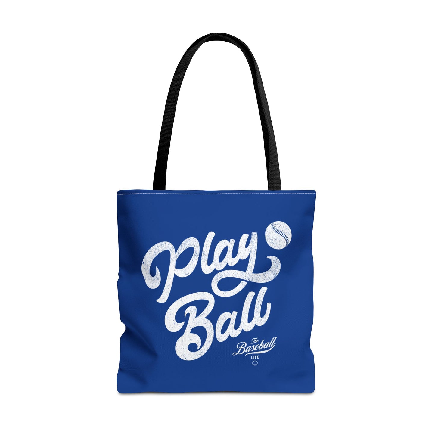 Play Ball Script Tote Bag_Royal Blue