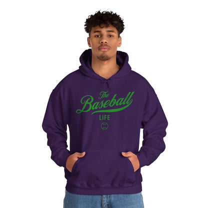 The Baseball Life Hoodie_Green Print