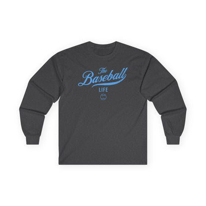 The Baseball Life Long Sleeve T-Shirt_Carolina Blue Print