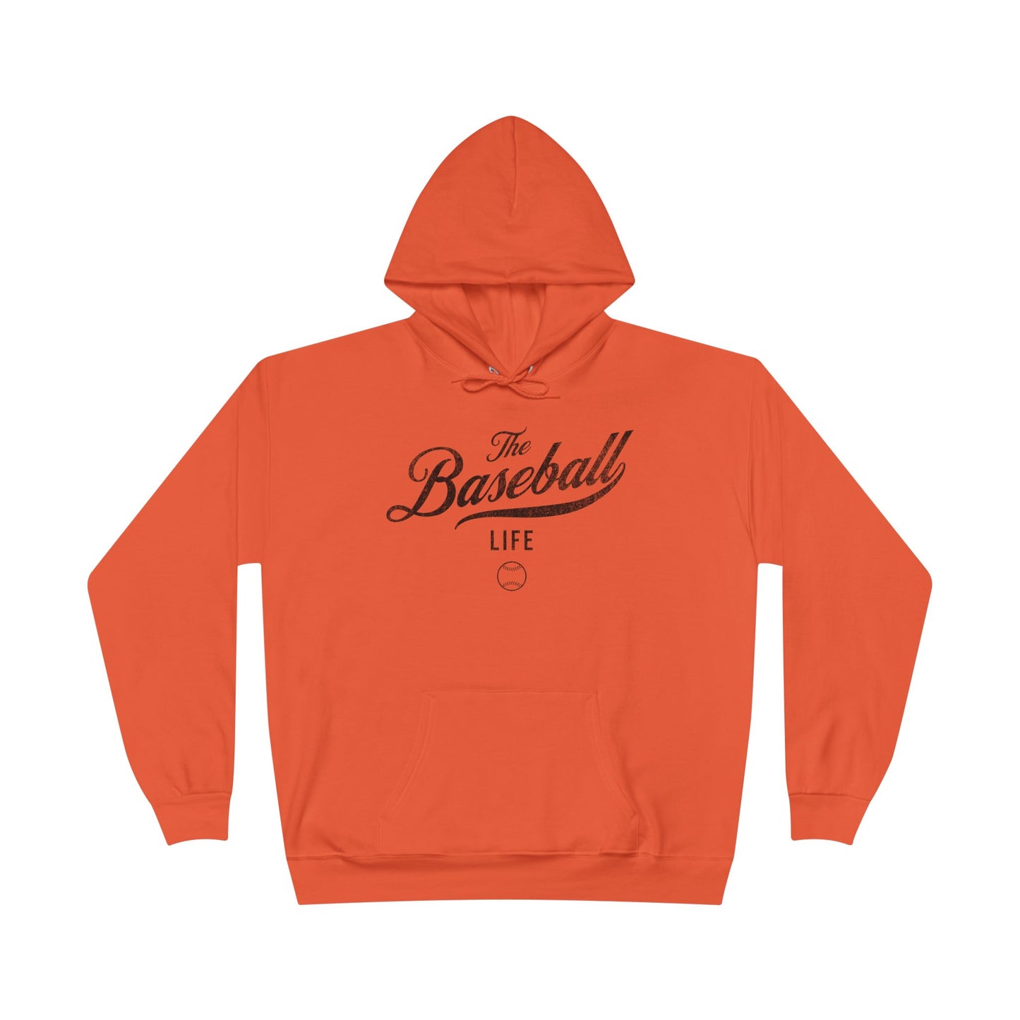 The Baseball Life Hoodie w/Grommets_Black Print