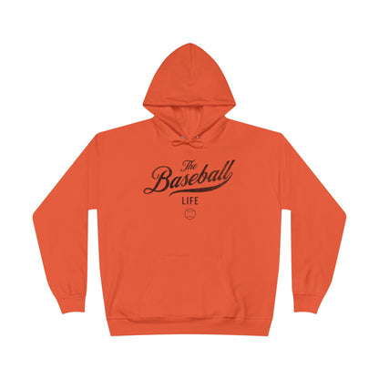 The Baseball Life Hoodie w/Grommets_Black Print