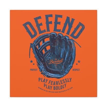 Defend Glove Wall Art Canvas_Orange