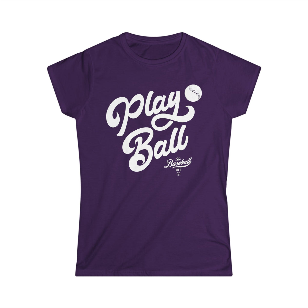 Play Ball Script Women's Baseball T-Shirt