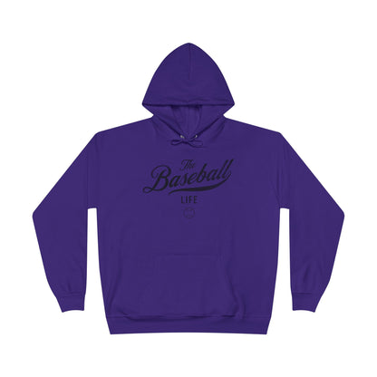 The Baseball Life Hoodie w/Grommets_Black Print