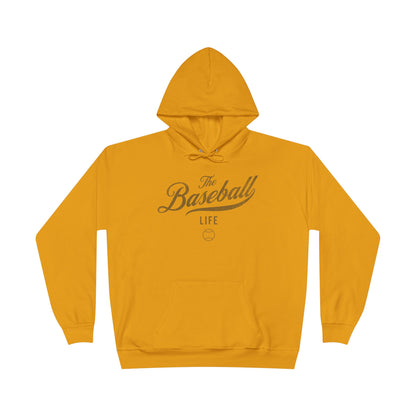 The Baseball Life Hoodie w/Grommets_Old Gold Print