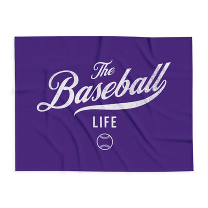 Fleece Blanket_Purple w White Print