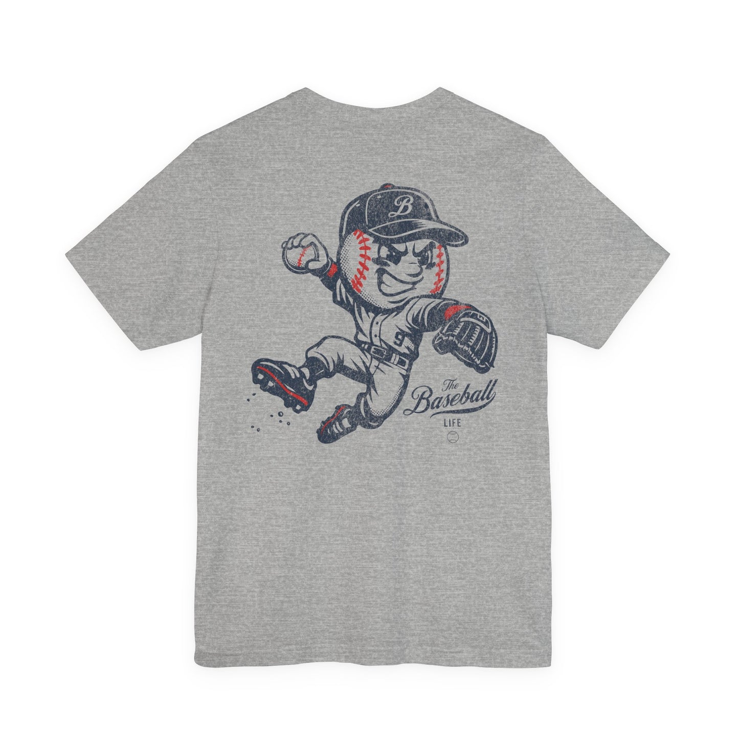 Mr. Baseball Mascot Leaping Throw T-Shirt