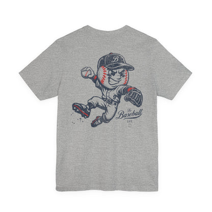 Mr. Baseball Mascot Leaping Throw T-Shirt