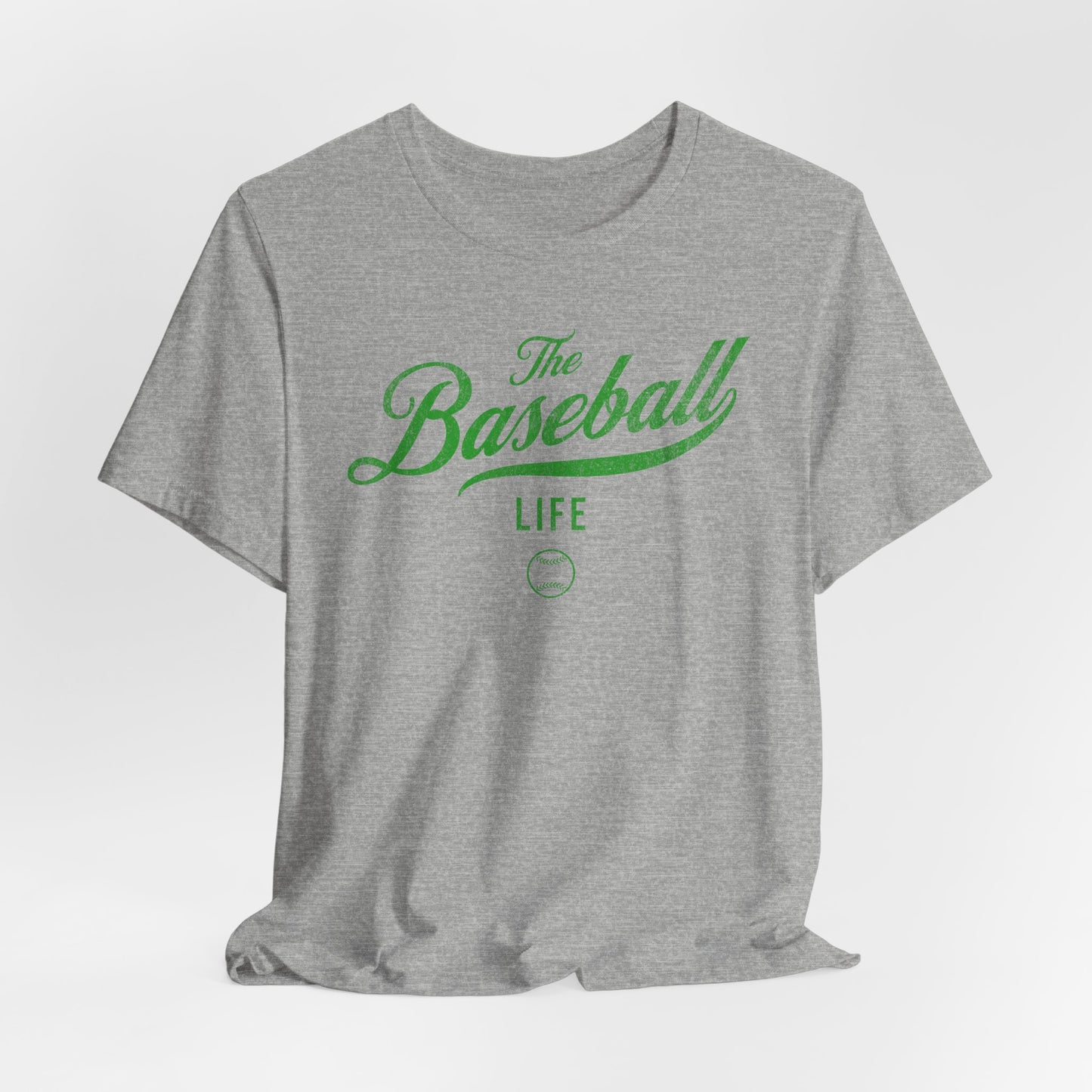 The Baseball Life Classic Script T-Shirt_Green Print