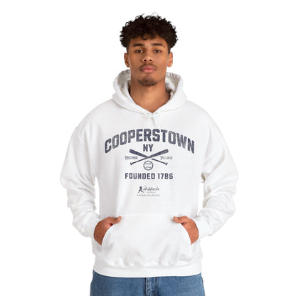 Cooperstown, NY Hoodie - Navy Print