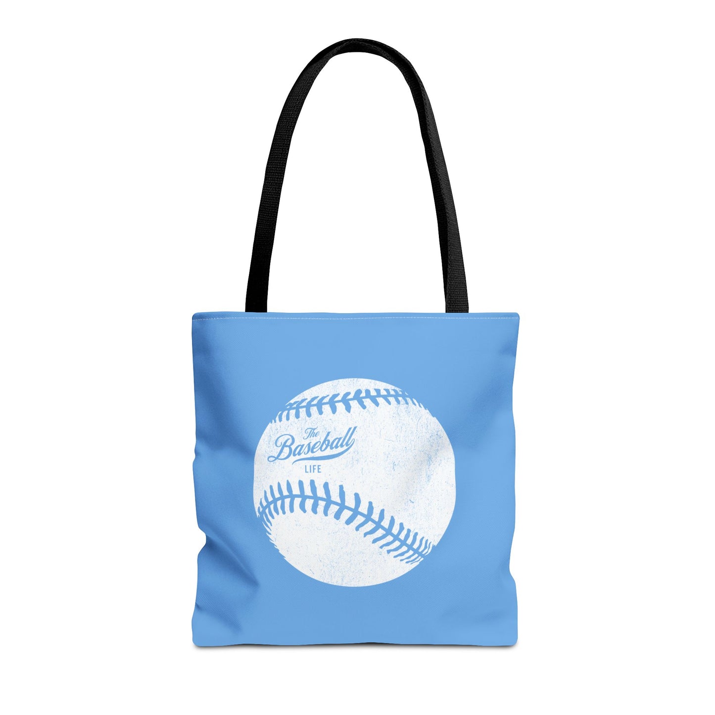 Weathered Baseball Tote Bag_Carolina Blue
