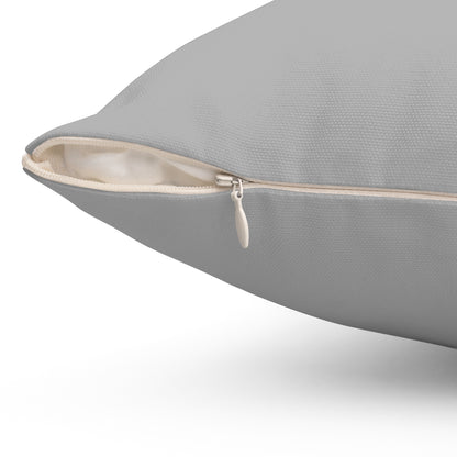 The Baseball Life Accent Pillow_Silver Gray w Red Print