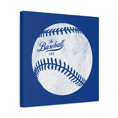 Weathered Baseball Wall Art Canvas_Royal Blue