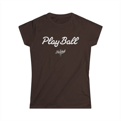Play Ball White Print_Women's