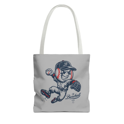 Mr. Baseball Mascot Leaping Throw Tote