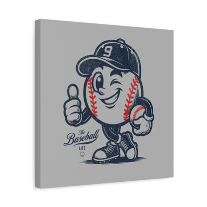The Original Mr. Baseball Mascot Wall Art Canvas