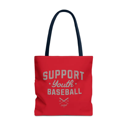Support Youth Baseball Tote Bag_Red