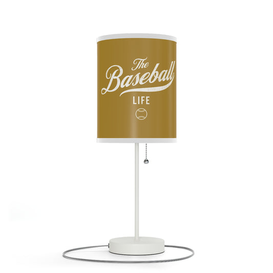 Table Lamp_Old Gold w White Print