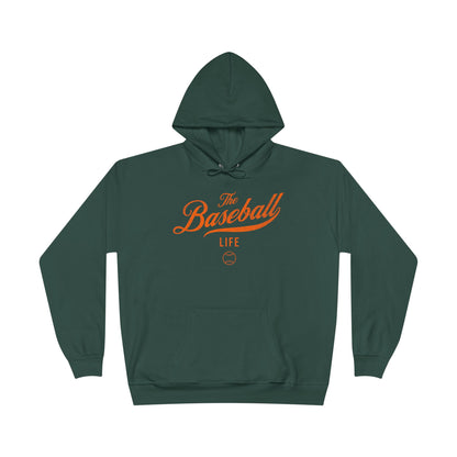 The Baseball Life Hoodie w/Grommets_Orange Print