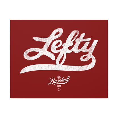 Lefty Wall Art Canvas_Cardinal Red
