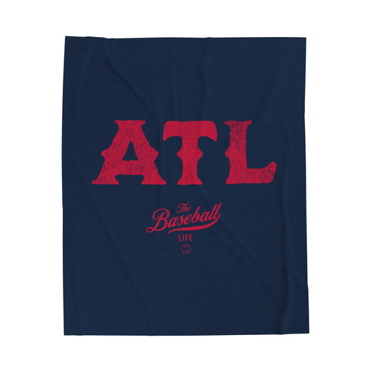 Velveteen Plush Blanket_The Baseball Life City Series_ATL