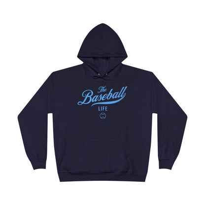 The Baseball Life Hoodie w/Grommets_Carolina Blue Print