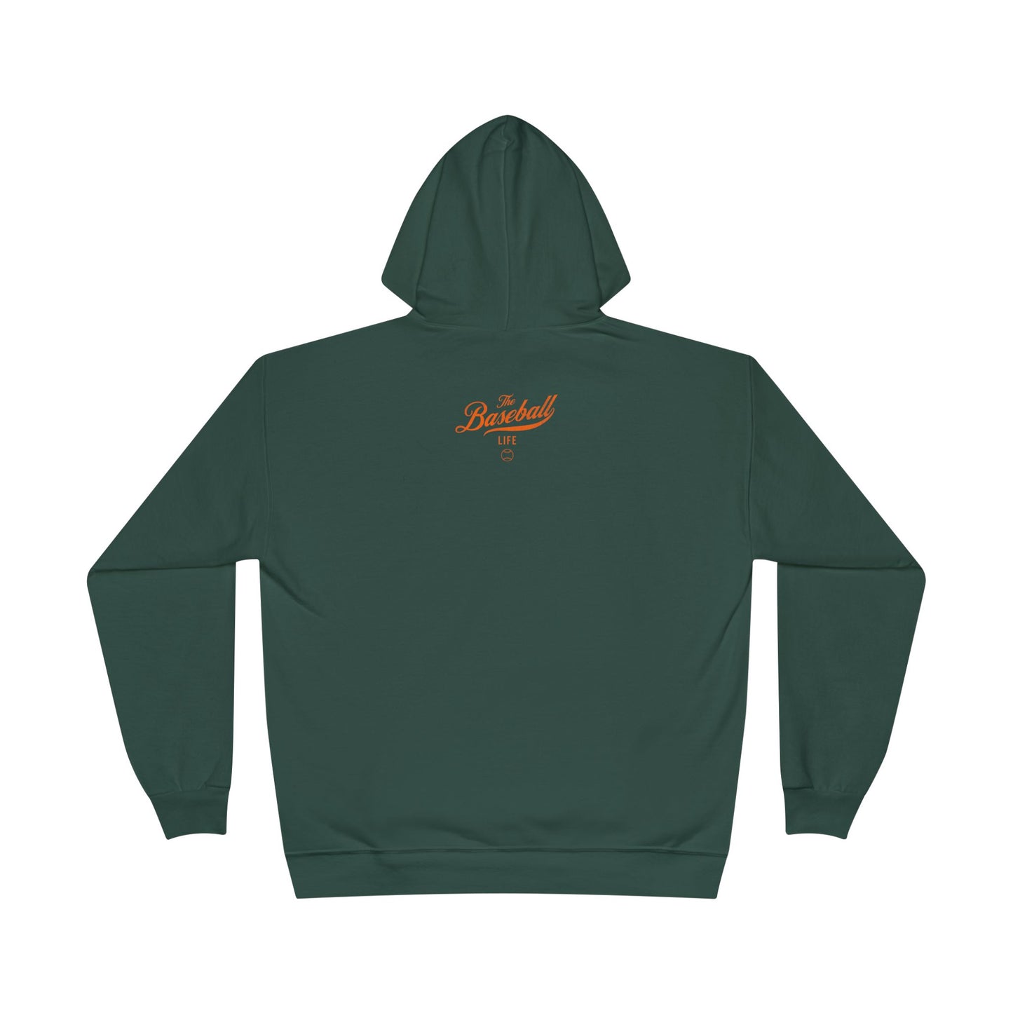 The Baseball Life Hoodie w/Grommets_Orange Print
