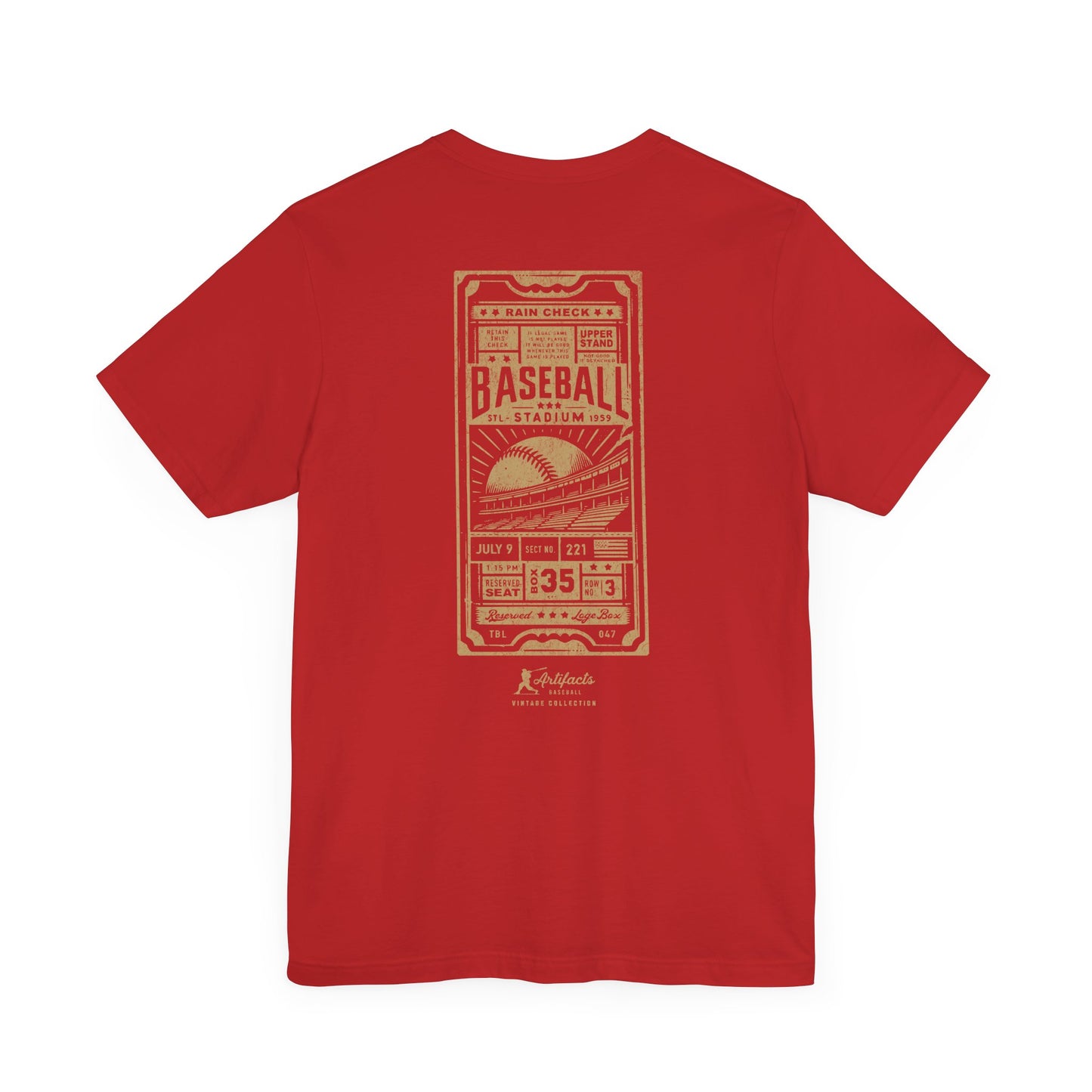Box Seat Ticket_Artifacts Baseball Collection T-Shirt