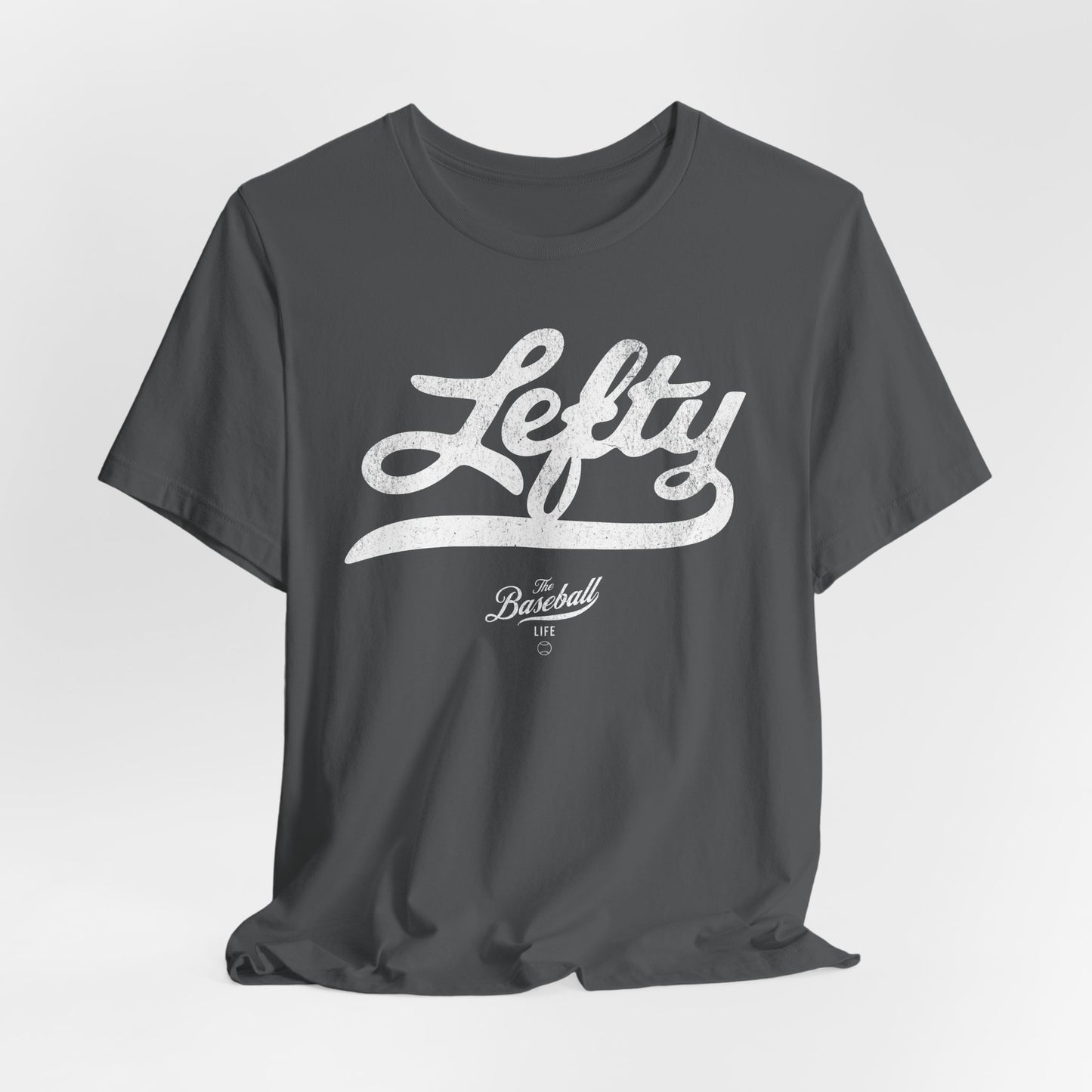 Lefty Baseball T-Shirt - White Print