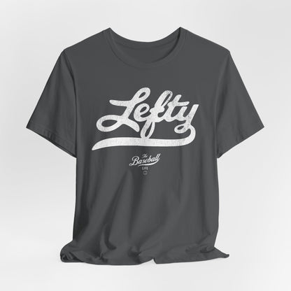 Lefty Baseball T-Shirt - White Print