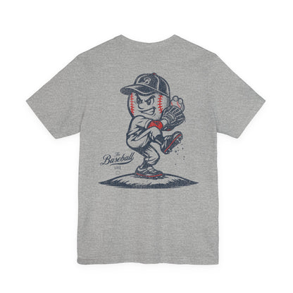 Mr. Baseball Mascot Pitching LEFTY T-Shirt