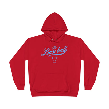 The Baseball Life Hoodie w/Grommets_Carolina Blue Print