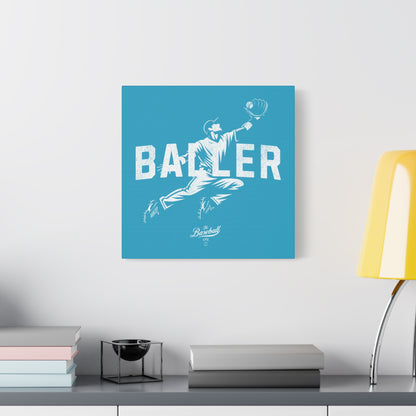 Baller Wall Art Canvas_Aqua