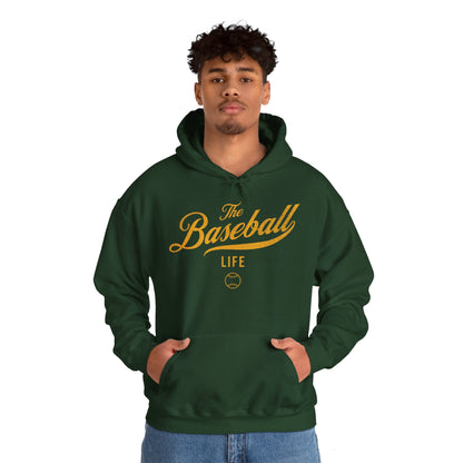 The Baseball Life Hoodie_Yellow Gold Print