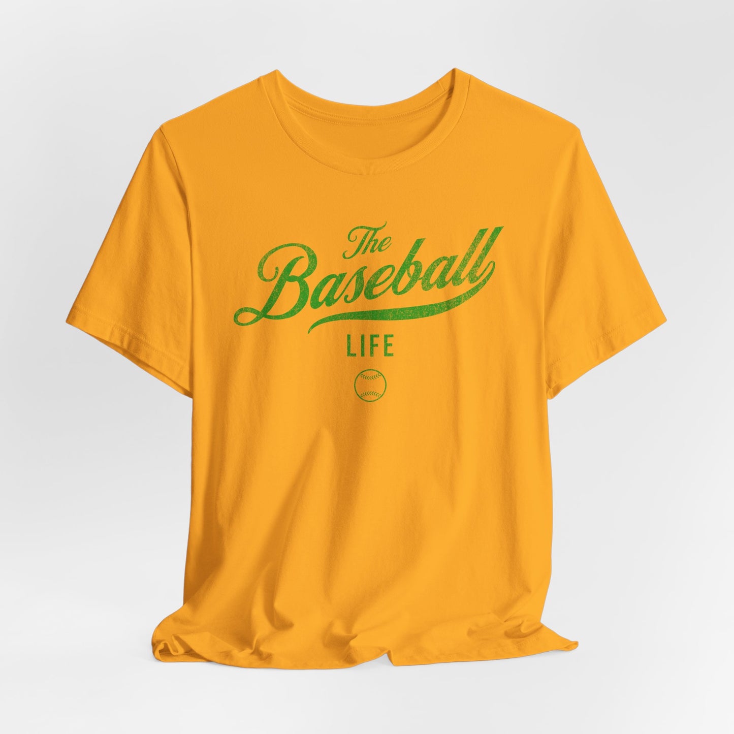 The Baseball Life Classic Script T-Shirt_Green Print