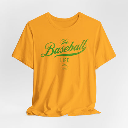 The Baseball Life Classic Script T-Shirt_Green Print