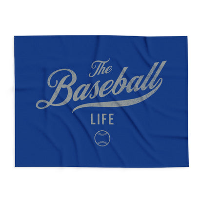 Fleece Blanket_Royal Blue w Silver Gray Print