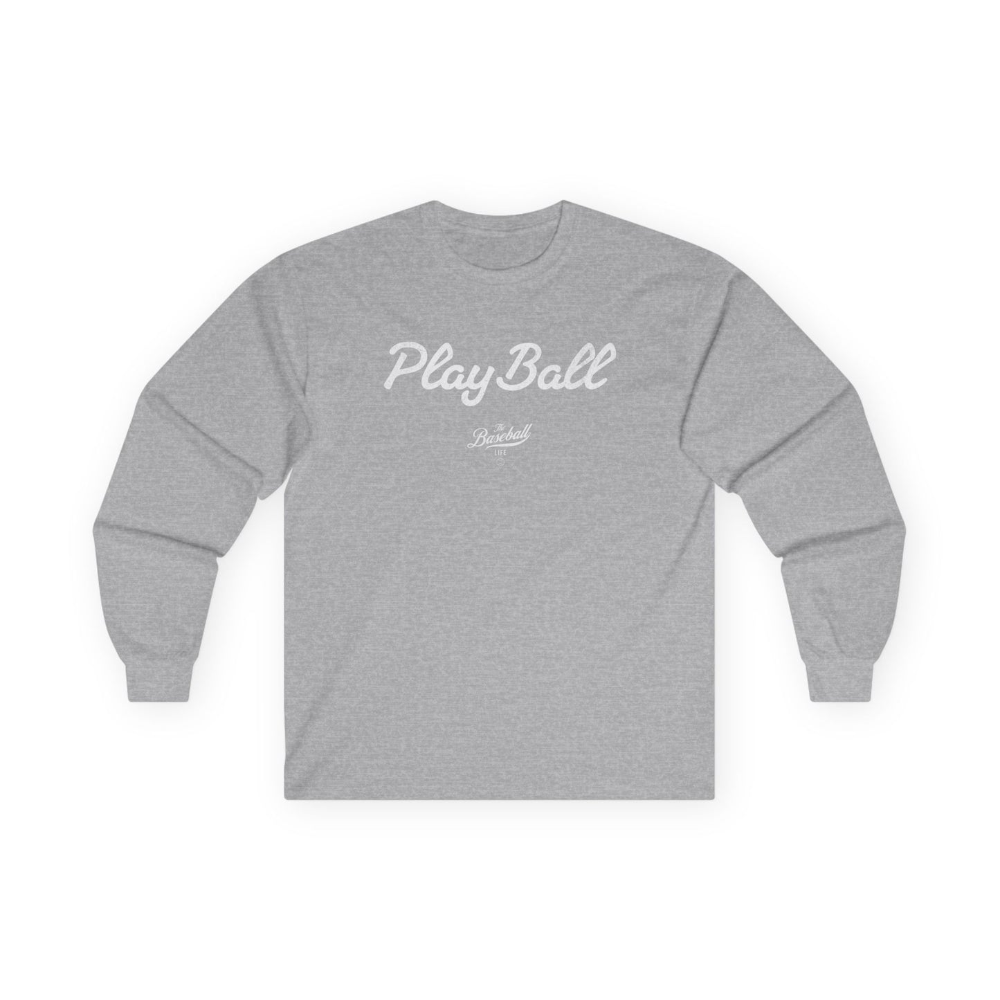 Play Ball_White Print Long-Sleeve T-Shirt