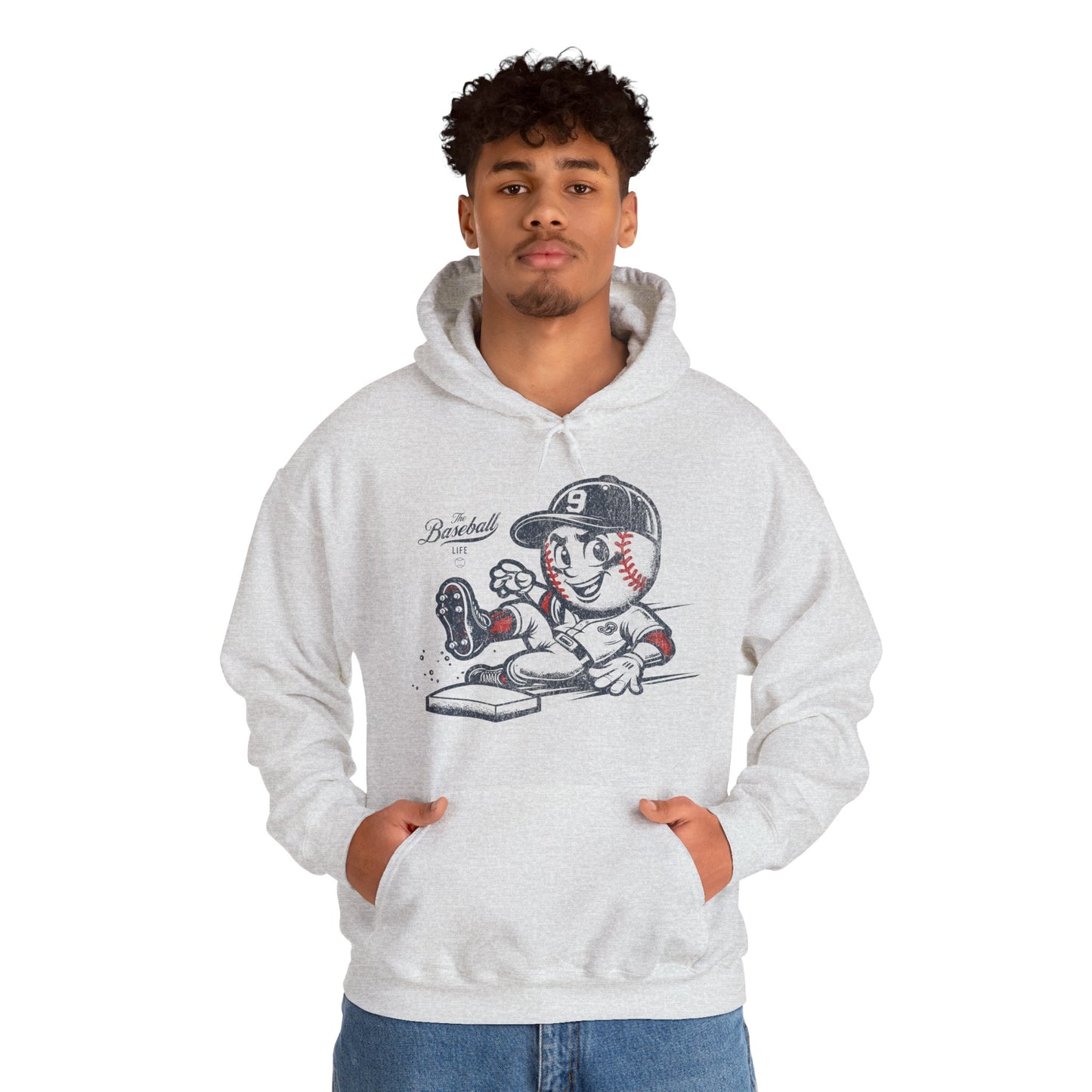 Mr. Baseball Mascot Sliding Hoodie