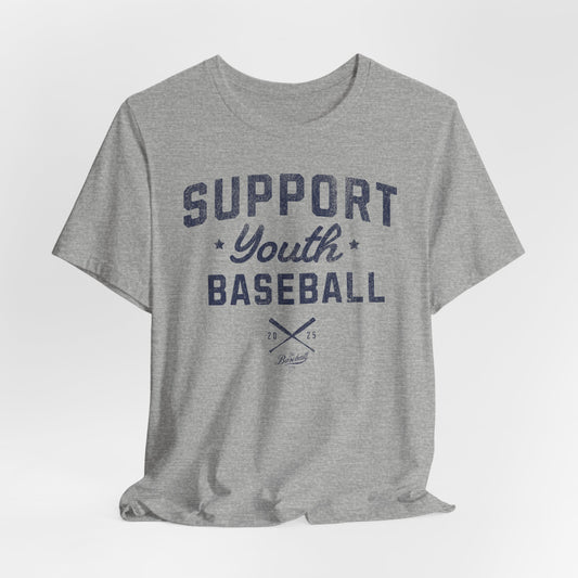 Support Youth Baseball_Navy Print T-Shirt