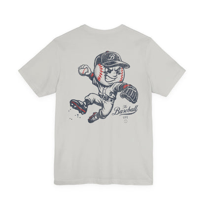 Mr. Baseball Mascot Leaping Throw T-Shirt