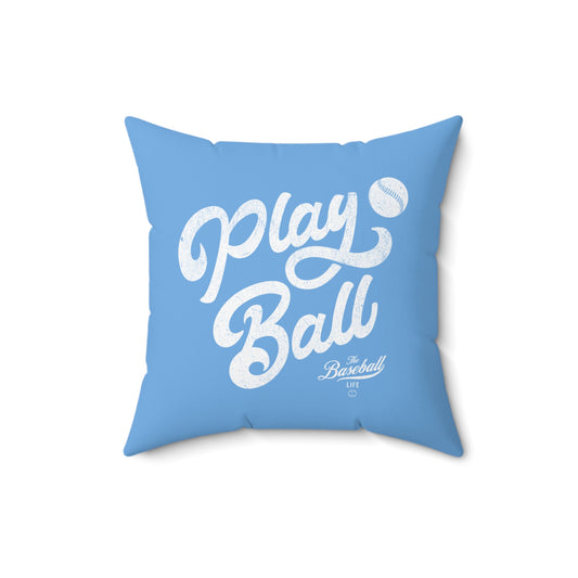 Accent Pillow_Play Ball Script_Carolina Blue