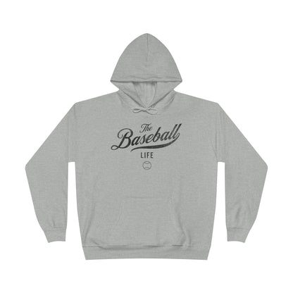 The Baseball Life Hoodie w/Grommets_Black Print