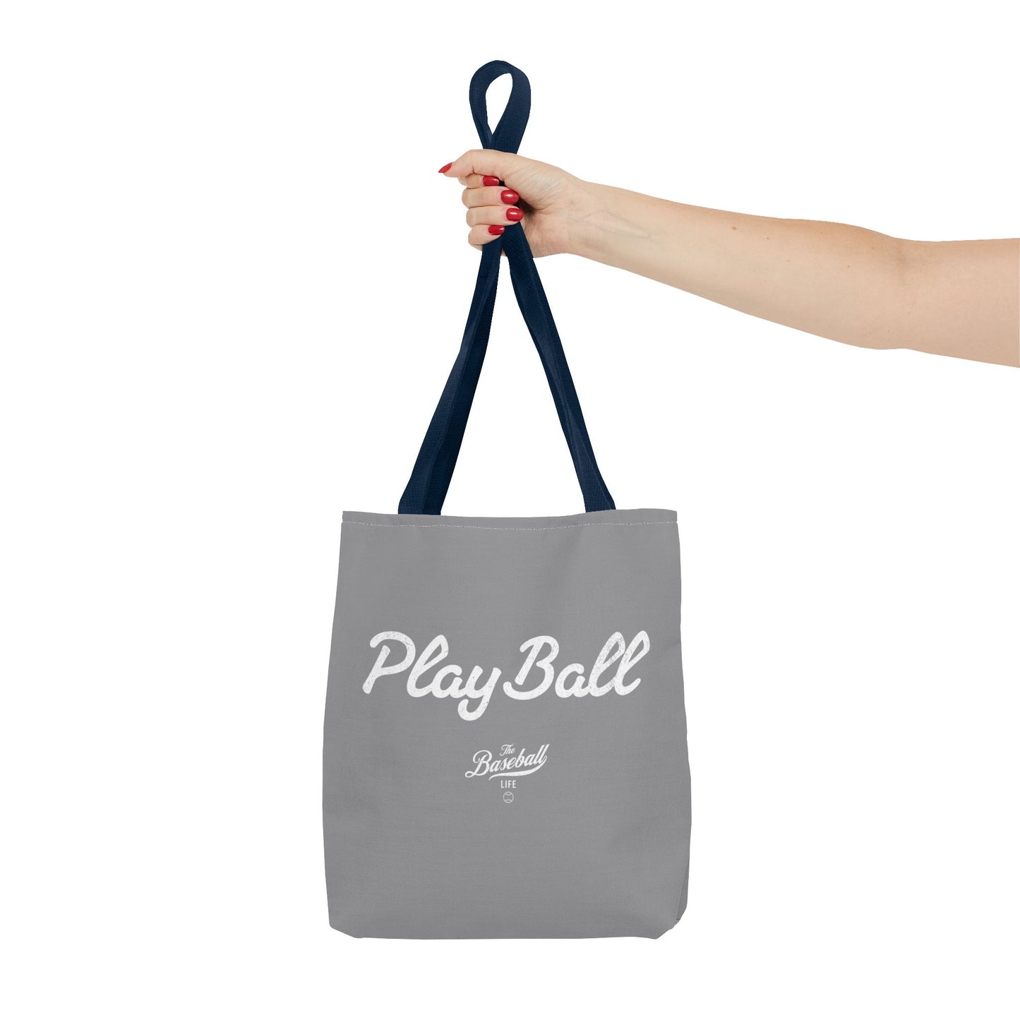 Play Ball Tote Bag_Gray with White Print