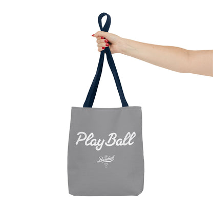 Play Ball Tote Bag_Gray with White Print