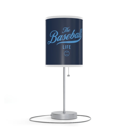 Table Lamp_Navy w Carolina Blue Print