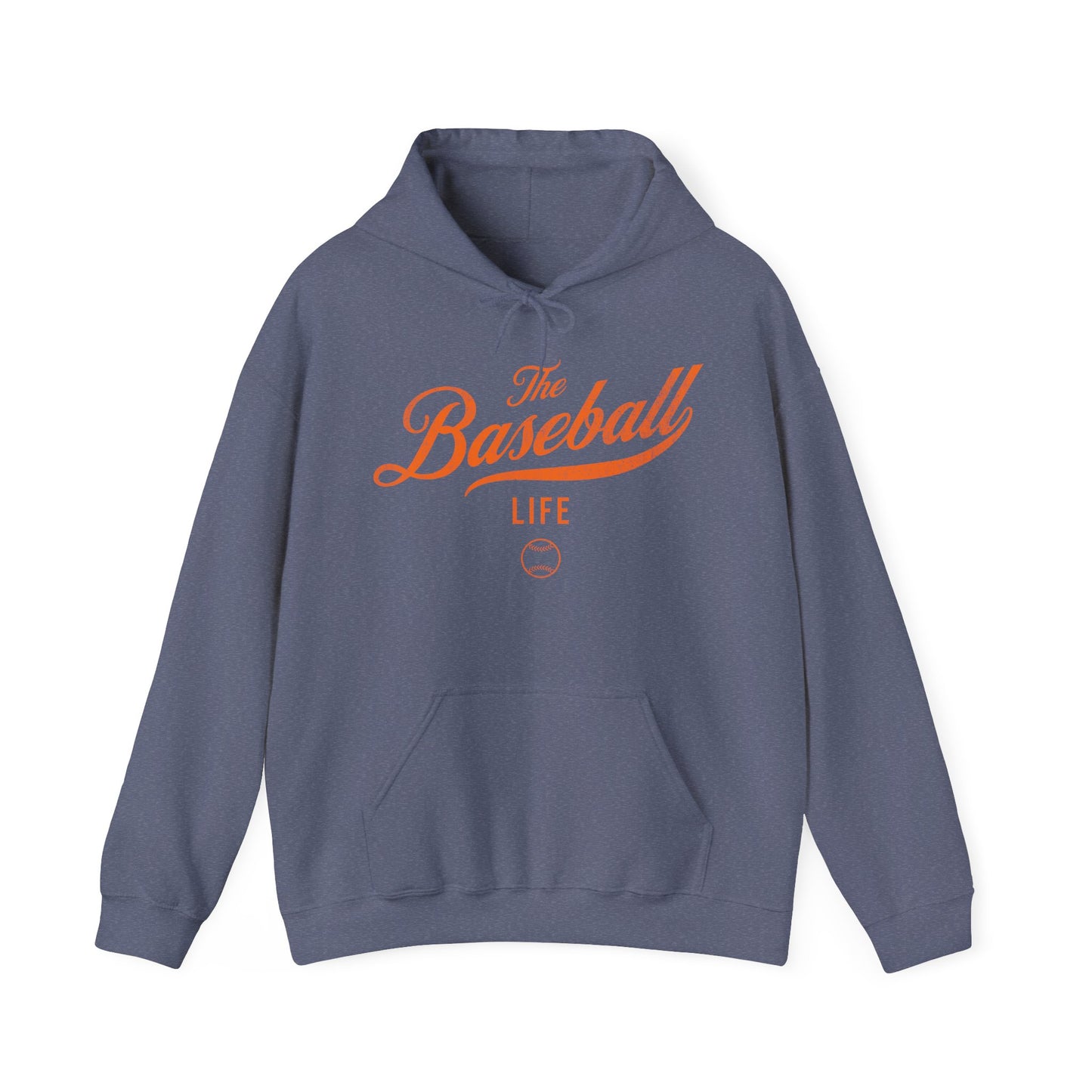 The Baseball Life Hoodie_Orange Print