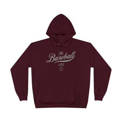 The Baseball Life Hoodie w/Grommets_Silver Gray Print