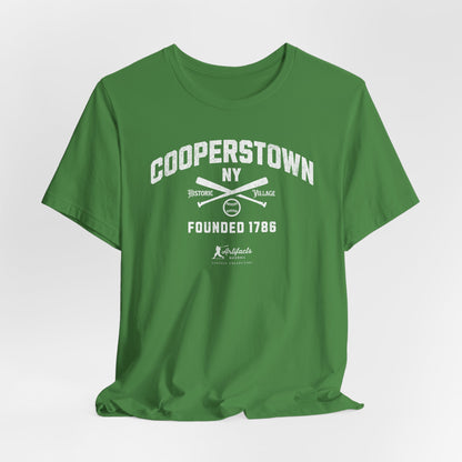 Cooperstown NY Baseball T-Shirt - White Print